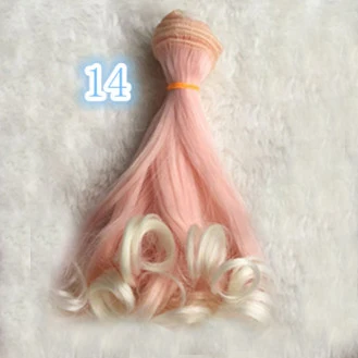 14 Трессы для кукол Модный 15*100 см DIY мини-трессы кукольный парик высокотемпературный материал прямой парик для волос для BJD высокотемпературные аксессуары для кукол трессы для куклы 15cm волосы для кукол - Цвет: 14