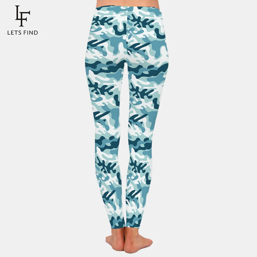 

Camouflage Leggings Fashion Sexy Fitness Women Leggings New Classic Blue White Camouflage Pant Pencil Pants Jeggings Plus Size