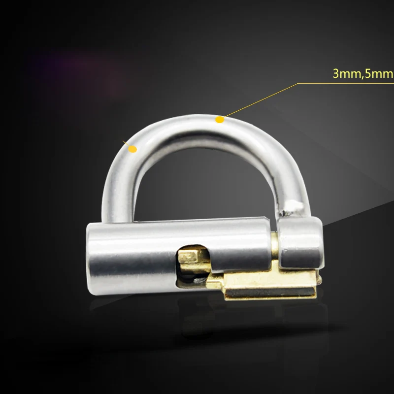 Мужской Целомудрие устройство титана ПА прокол замок 3/5 мм рычаг блокировки секс