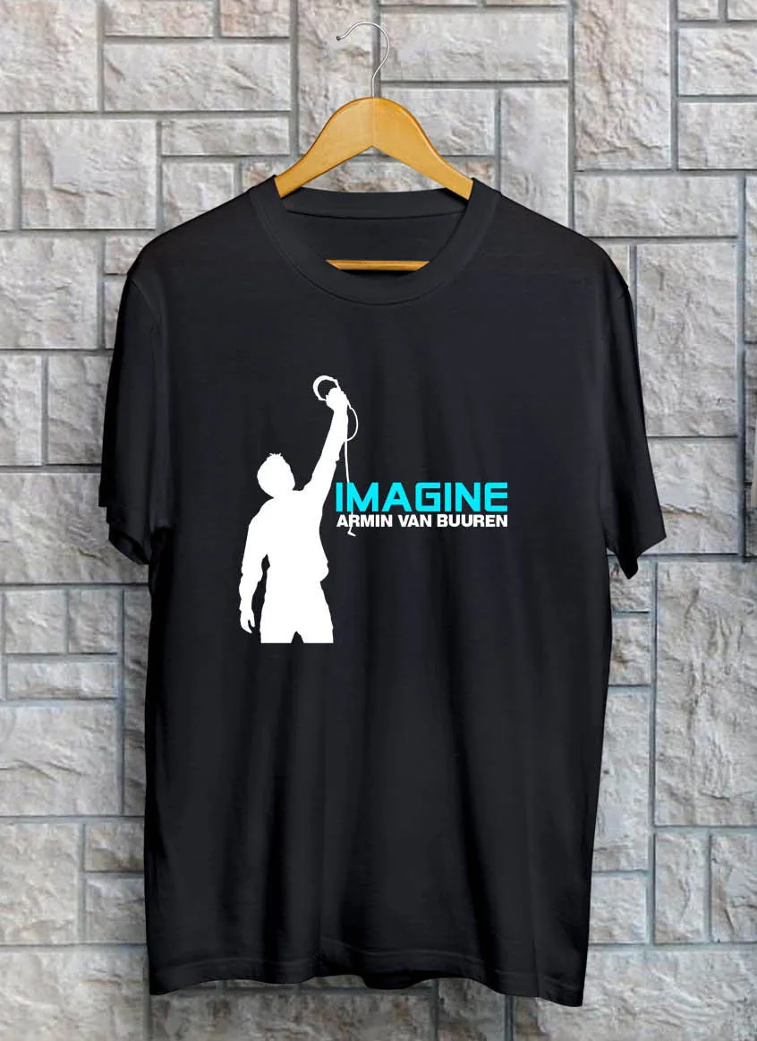 Новая Черно-белая футболка ARMIN VAN BUUREN Imagine размеры S-3XL бесплатная доставка летняя