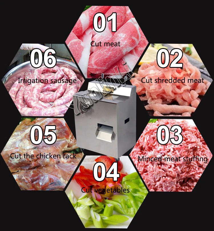 Электрическая мясорубка 1500 Вт машина для резки мяса резак устройство нарезки QRLS