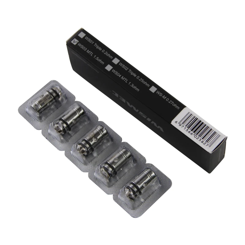 Оригинальные WS03 MTL 1.5ohm сменные катушки для AMOR NS Tank электронных сигарет CB-60 5 шт./лот