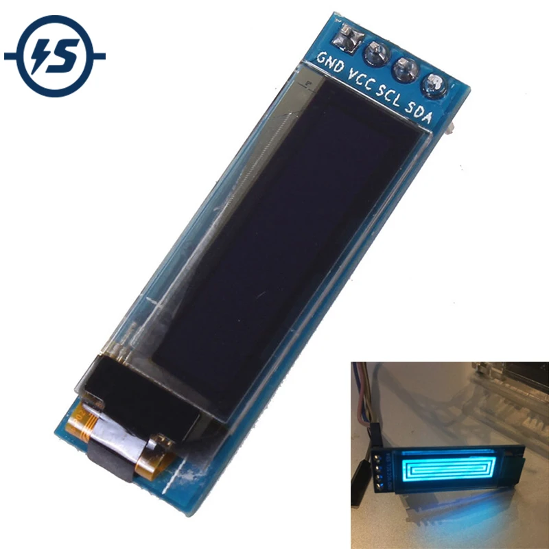 Модуль ЖК дисплея OLED для Arduino SSD1306 I2C 0 91 дюйма 128x32 последовательный Синий экран IIC