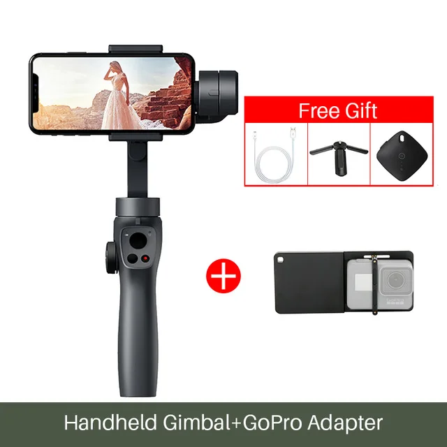 Funsnap Caputure 2 3 оси смартфон обрабатывается Gimba для IOS Andriod Gopro 7 6 5 экшн-камера стабилизатор vs Feiyu Zhiyun smooth 4 - Цвет: Белый