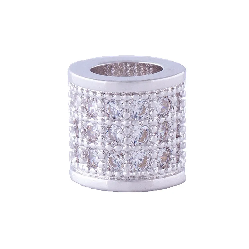 Бусины круглые из циркония для ювелирных изделий 5 шт.|big hole spacer beads|pave beadspave beads