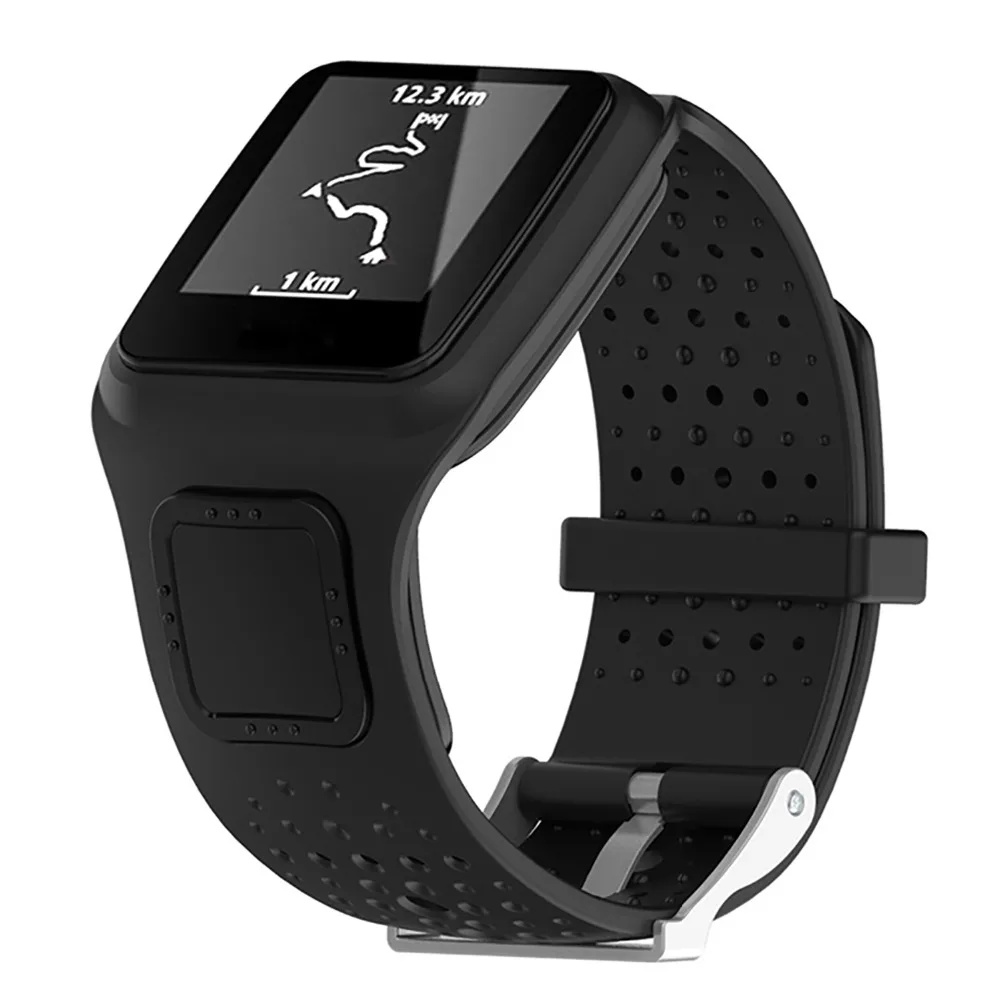 Силиконовый Квадратный ремешок для часов сменный TomTom 1/Tom Runner gps спортивные часы