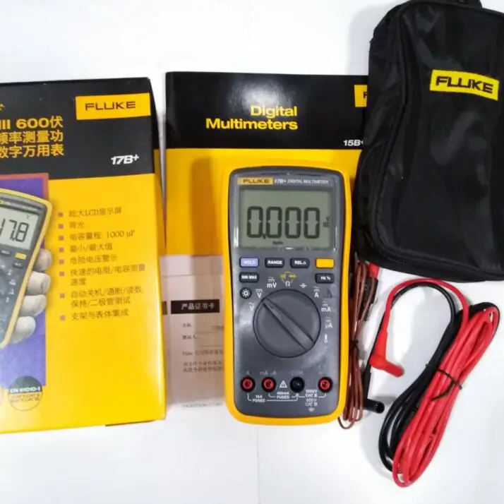 FLUKE 17B + цифровой мультиметр тестовый er DMM с тестовыми наконечниками TL75 мягкий