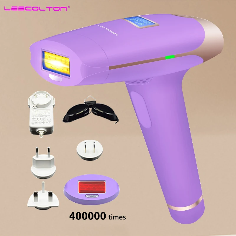 Лазерное удаление волос Lescolton 2 в 1 перманентное с помощью IPL T009S или T009X на лице для