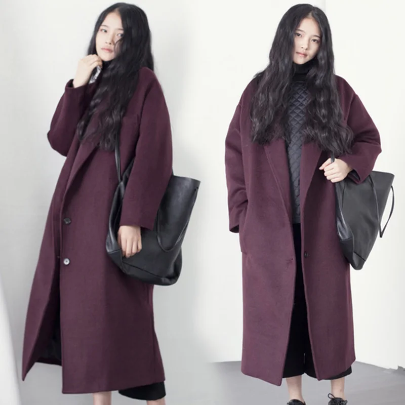 Бренд шерсть 2017 осеннее длинное пальто Макси женское элегантная женская одежда