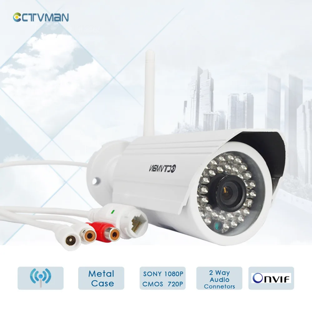 CTVMAN Security IP Cameras 720P 1080P Network Wireless Waterproof Camera Wi-fi CCTV SD Card Slot Video Surveillance | Безопасность и