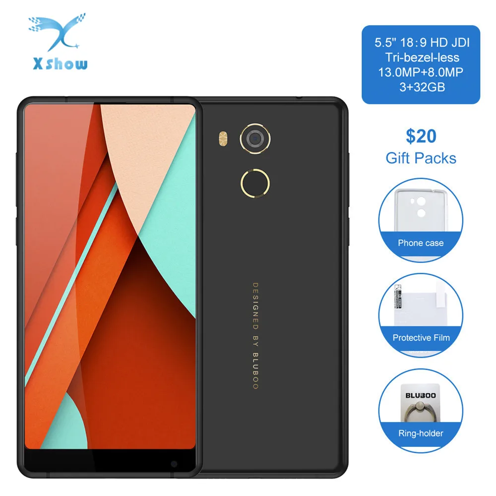 Bluboo D5 Pro смартфон с 5 дюймовым дисплеем четырёхъядерным процессором MTK6737 ОЗУ 3 ГБ