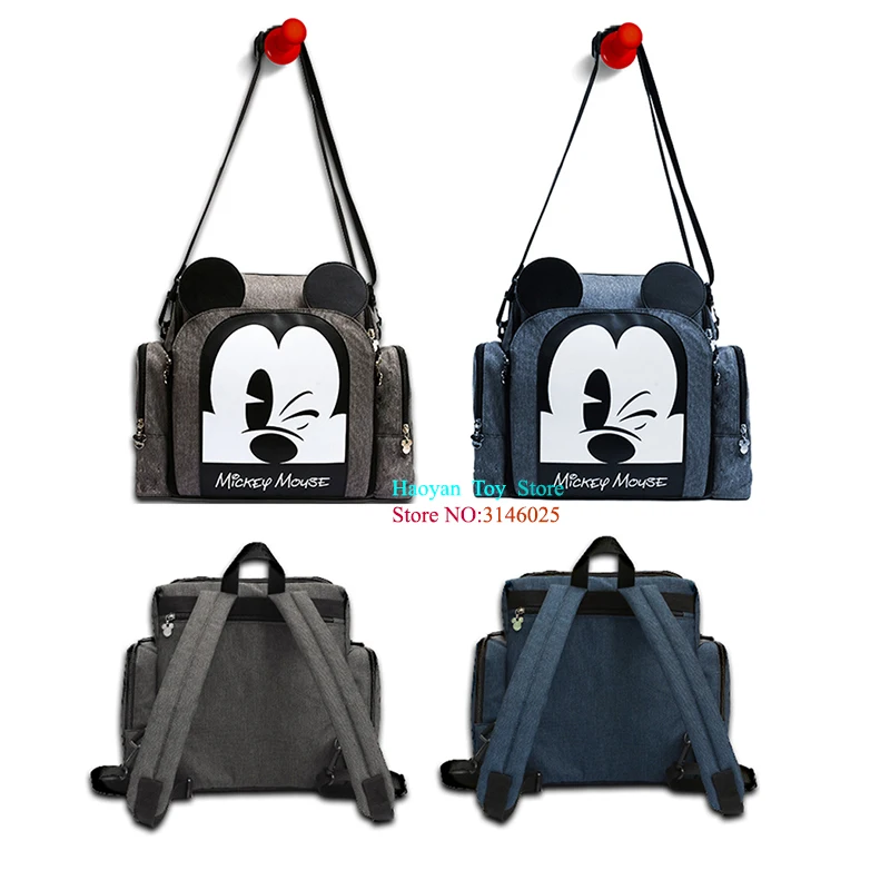 en Ucuz Disney Yemek Sandalyesi çantası Açık Sırt çantası çok Fonksiyonlu Bebek Bezi çantası Su Geçirmez Anne çanta Nappy Sırt çantası Seyahat Mumya çanta