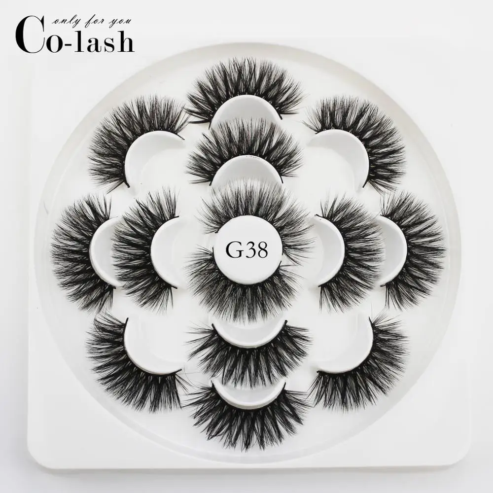 Colash 7 пар/кор. натуральные накладные ресницы 3d норковые ресницы длинные толстые настоящая искусственная норка наращивание ресниц для красоты макияж комплект