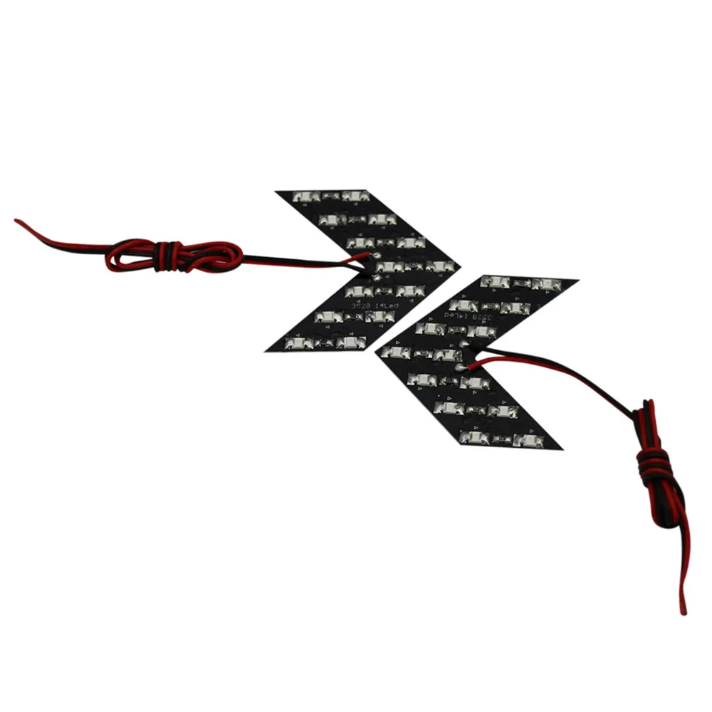 2 предмета автомобиля 12V 14SMD светодиодный стрелка дизайн Панель зеркало заднего