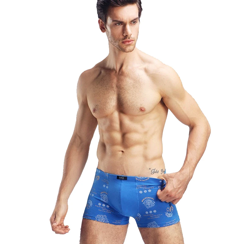 2017 New European Extra Large Size Men's Boxer Shorts Breathable Mens Modal Underwear L~6XL 4pcs/Lot De Marca Xmas Gift Hot Sale | Мужская