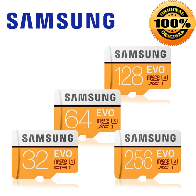 Карта памяти SAMSUNG Micro SD 128 ГБ 10 Microsd 32 Гб 64 256 SDHC/SDXC TF карта sd U3 U1 evo plus para|Карты памяти| |