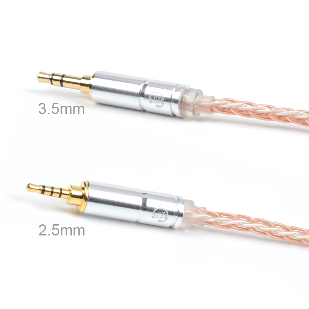 NiceHCK MMCX/2Pin разъем 3 5/2 5 мм балансный 8 серебряных сердечника с Медь смешанные