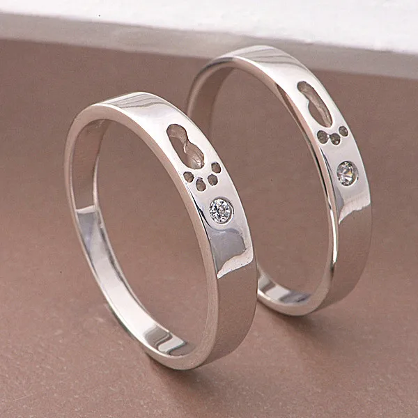 Almei обручальные серебро парные кольцо на палец ноги кольца женские мужское