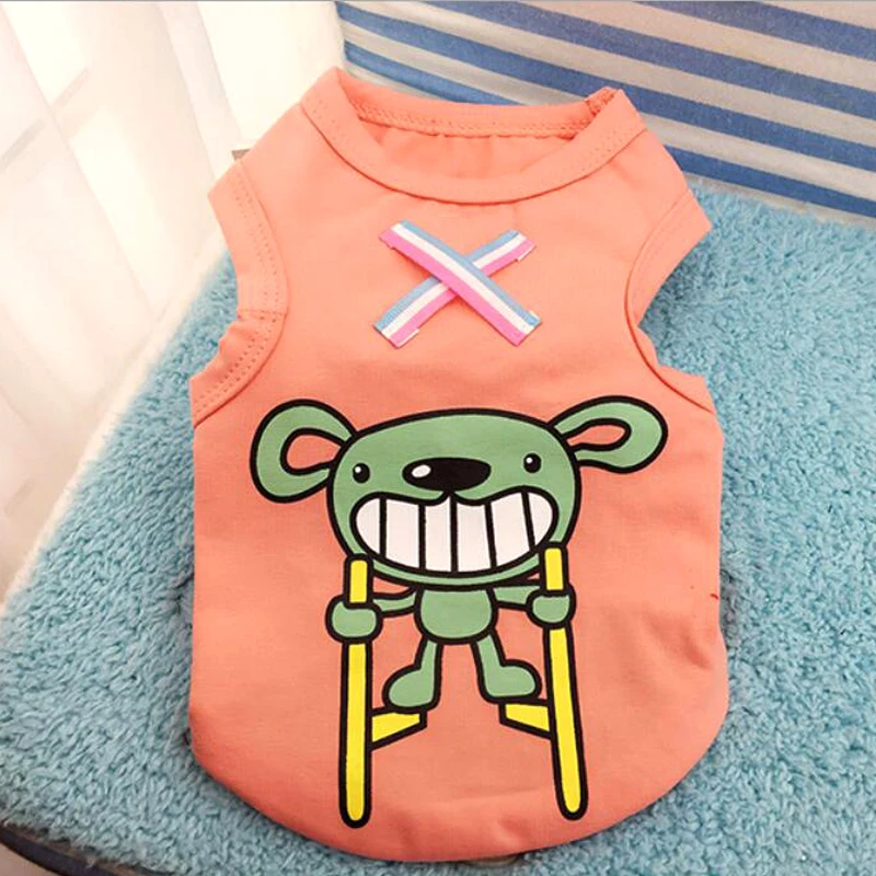 Одежда для собак из хлопка маленьких средних с принтом панды жилет капюшоном