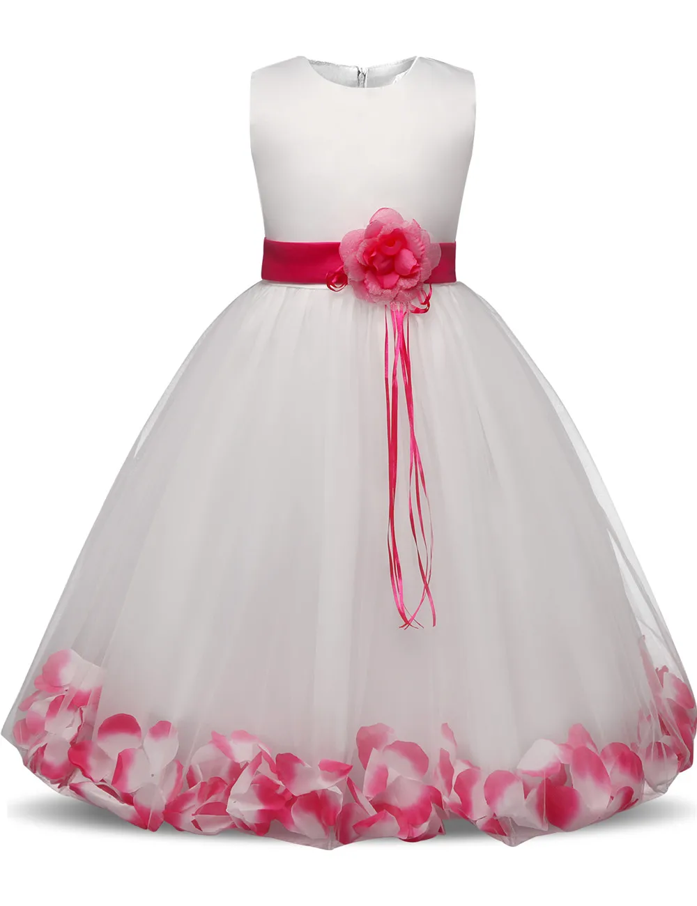 Fairy Petals Teen Girl Dress Children Ceremony Party Evening Girls Prom Gowns Kids Tulle Tutu Dresses For Frocks 10T | Детская одежда и