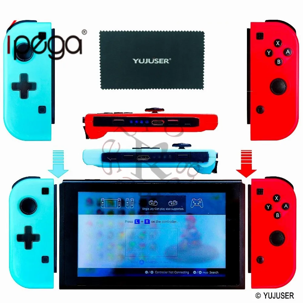 Беспроводной контроллер IPEGA для Nintendo Switch включая и Очищающую салфетку геймпад