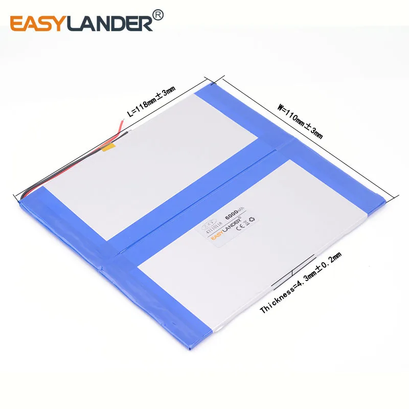 Перезаряжаемая литий-ионная полимерная батарея 7 4 В 6000 мАч для планшетных ПК