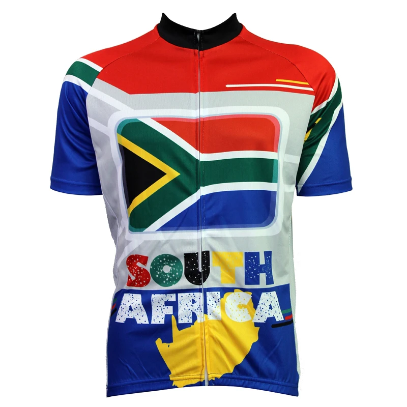 2017 bike jerseys SOUTH AFRICA 17 SportsWear Mens Cycling Jersey Clothing Bike Shirt Size new wisdom leaves | Спорт и развлечения