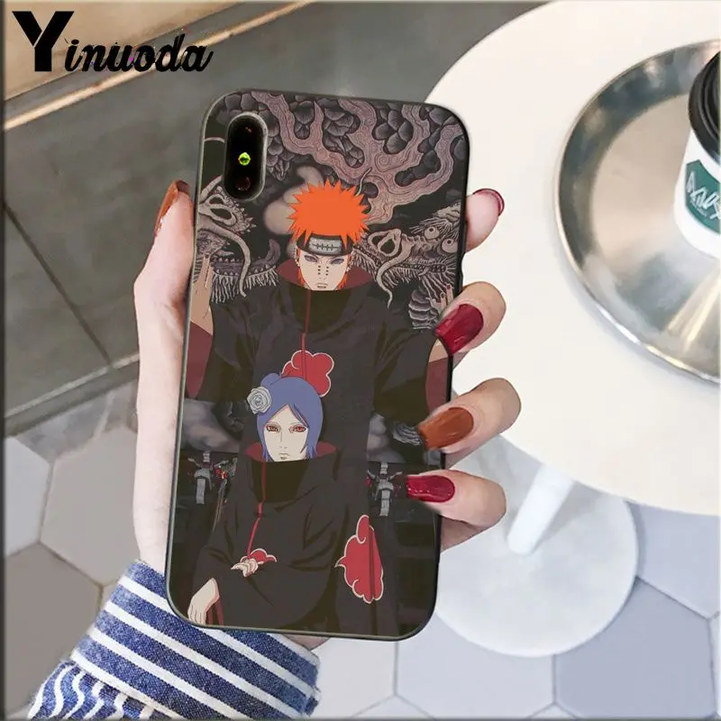Yinuoda Naruto xiao pain мягкий силиконовый черный чехол для телефона iPhone 5 5Sx 6 7 7plus 8 8Plus X XS MAX