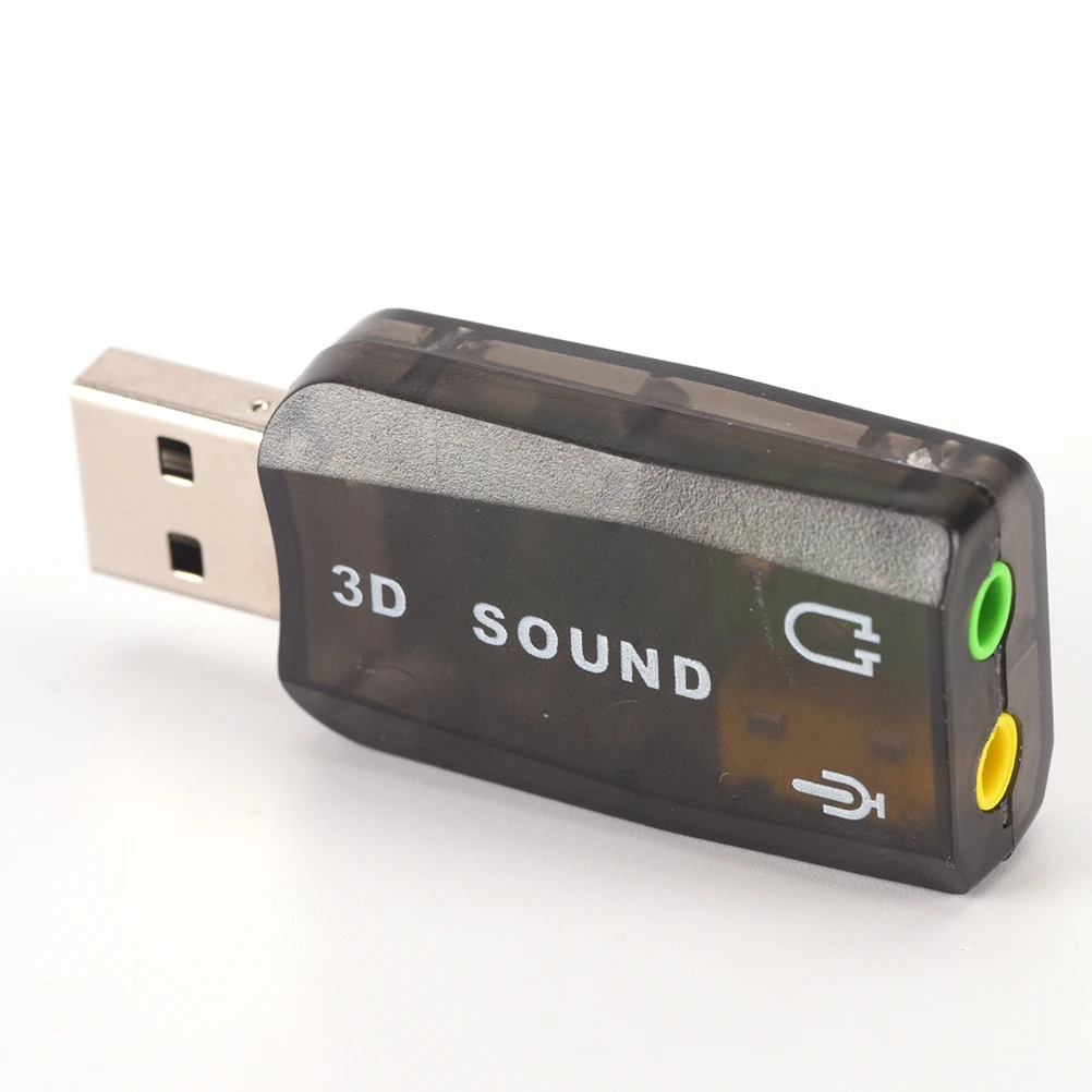 Звуковая карта 3D USB внешняя звуковая 5 1 аудиоадаптер для микрофона динамик аудио