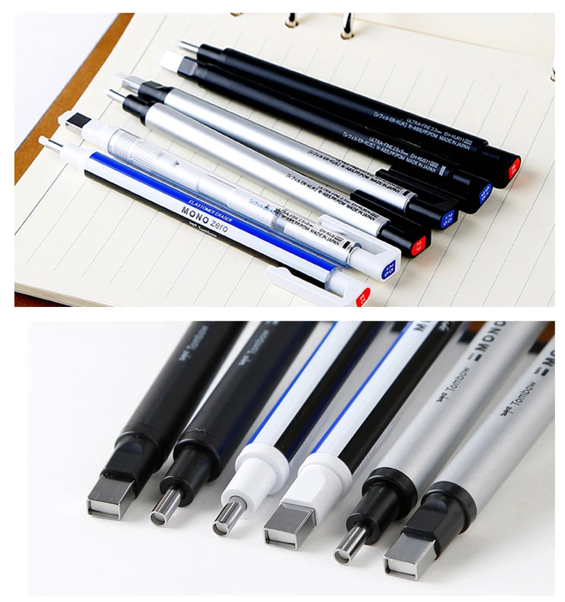 TOMBOW EH-KUR/EH-KUS стиль карандаша круглые/квадратные кончики детали изюминка ластик карандаш резиновый идеальный Revise Elastone ластик