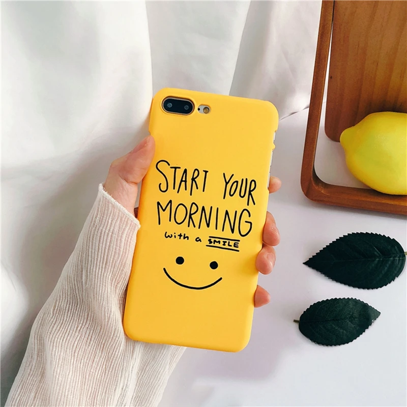 Мультяшный чехол для телефона для iphone X, чехол для iphone 6, 6S Plus, 7, 8 Plus, ультра тонкий жесткий чехол из поликарбоната с забавными буквами, чехол s Capa