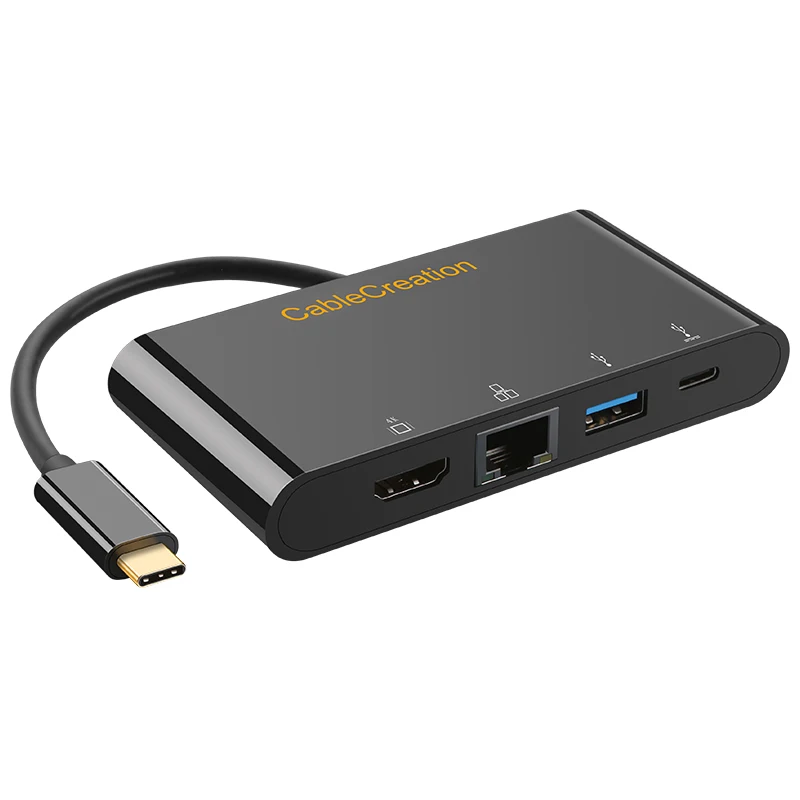 4в1 USB C Type в HDMI адаптер конвертировать 4K 3 0 RJ45 Gigabit Ethernet Женский для зарядки