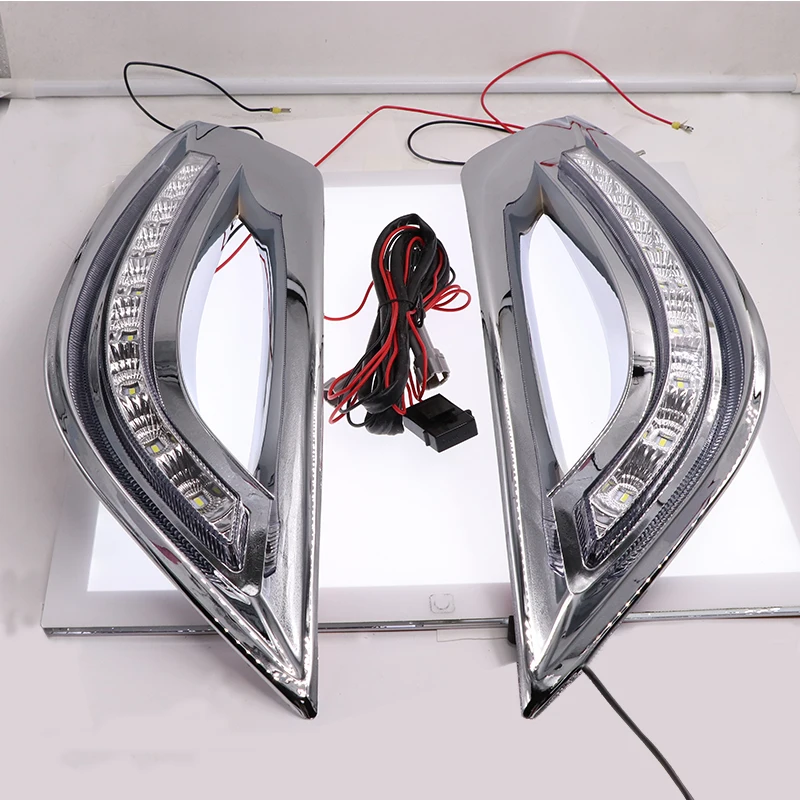 Дневные ходовые огни DRL 12 В желтые поворотные сигнальные для 2011 2013 Hyundai SONATA