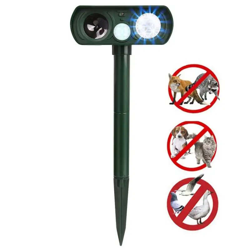 Отпугиватель собак и кошек ультразвуковой отталкивающий вредителей датчик