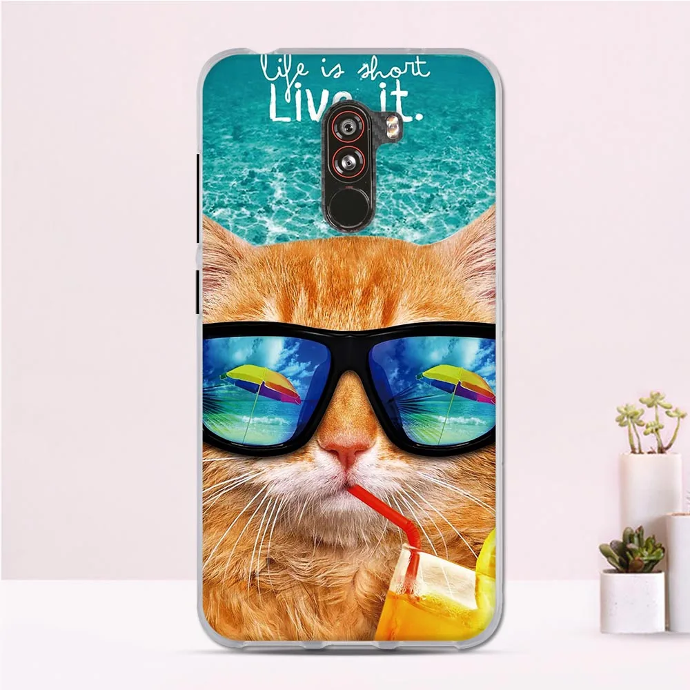 Чехол для Xiaomi Pocophone F1 Cortoon animals чехол на заднюю панель из мягкого ТПУ с принтом Poco