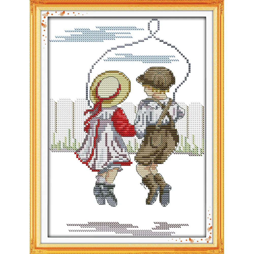 

Joy Sunday веревка, Китайская вышивка крестиком, экологичный хлопок, 11CT, сделай сам, подарок, свадебное украшение для дома