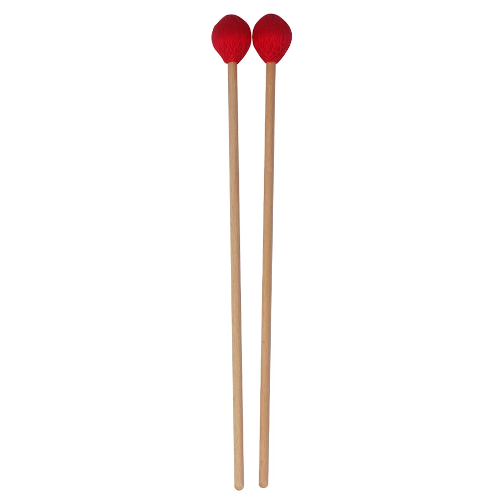 Красный 1 пара Середина Marimba палка молоток ксилофон Glockensplel молоток с ручки из бука ударный инструмент Аксессуары молотки - Цвет: Красный