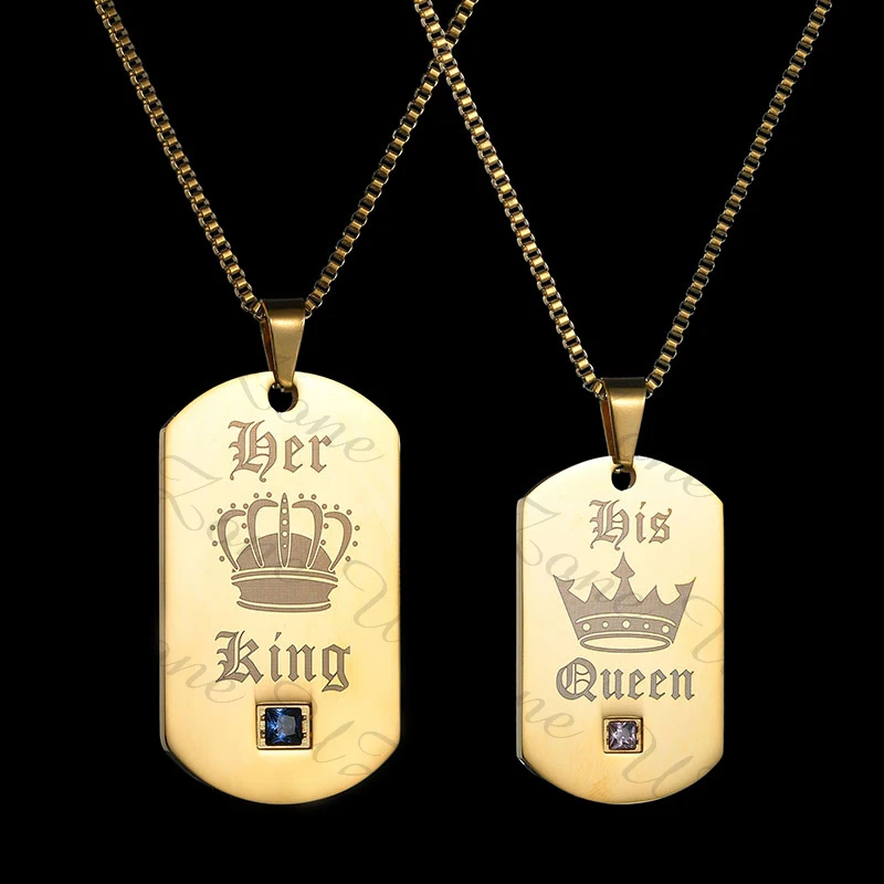 Ожерелье с кулоном UZone Tags ожерелье короной королевы для подруги подарки |