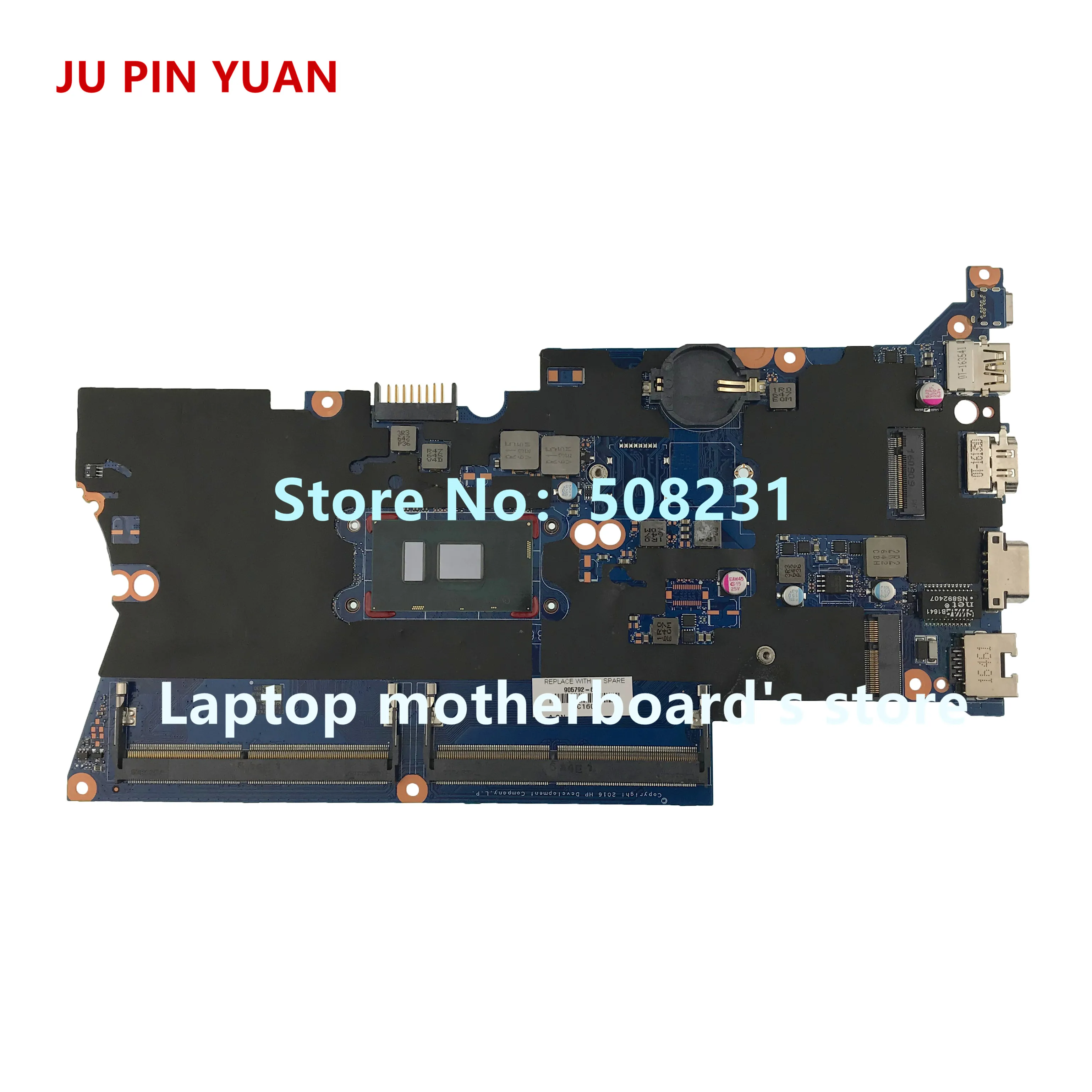Ju pin yuan 915468-601 915468-001 аккумулятор большой емкости DAG37DMBAD0 материнская плата для ноутбука для женщин, hp ноутбук 17-W 17-AB Тетрадь ПК 1050 2 Гб i5-7300