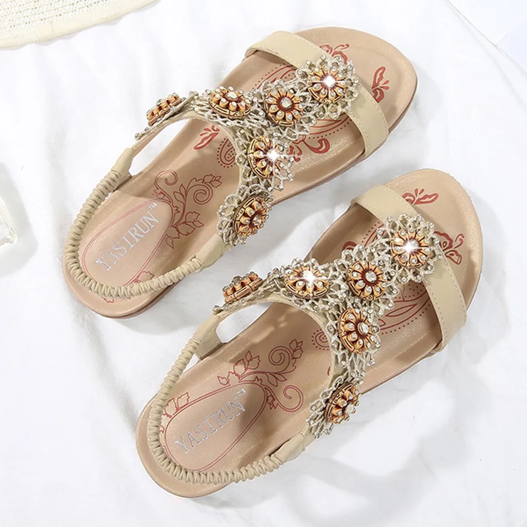 Женские модные летние сандалии SAGACE со стразами Повседневная пикантная Уличная