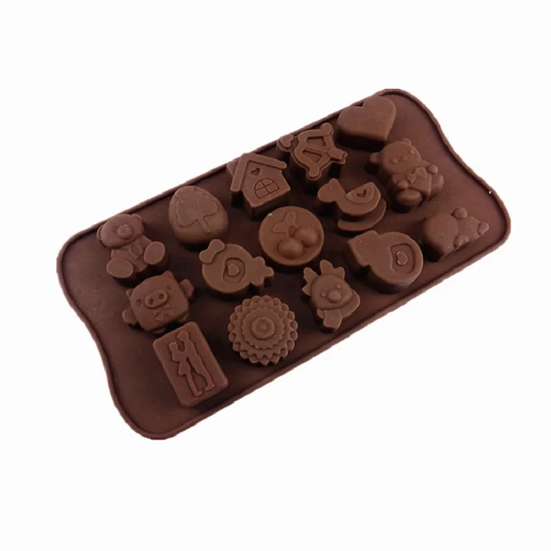 15 отверстие форма для мороженого шоколада делая инструменты силиконовая выпечки