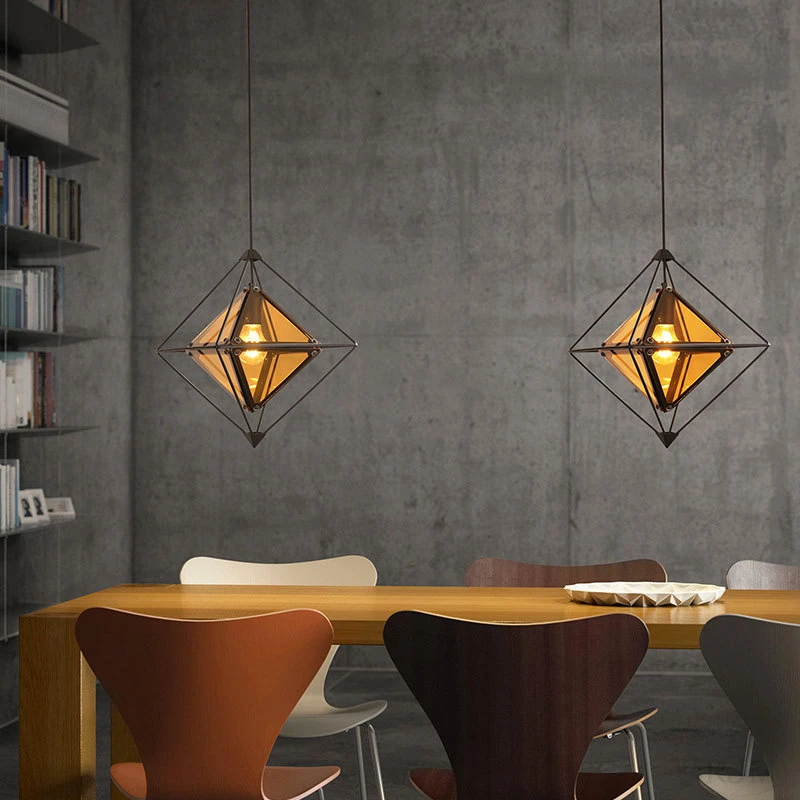 

Nordic Diamond Gold Pendant Lights Creative Modern LED Hanging Lights Cafe Dining Room Kitchen Home Decor Lighting Fixtures