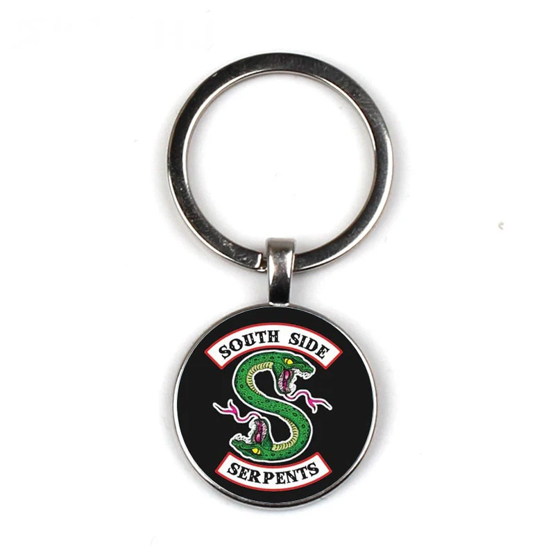 

Trendy Riverdale Metal Keychain 6 Style Crystal Glass Dome Pendant Key Ring Lover Souvenir Women Men Jewelry Perfect Gift