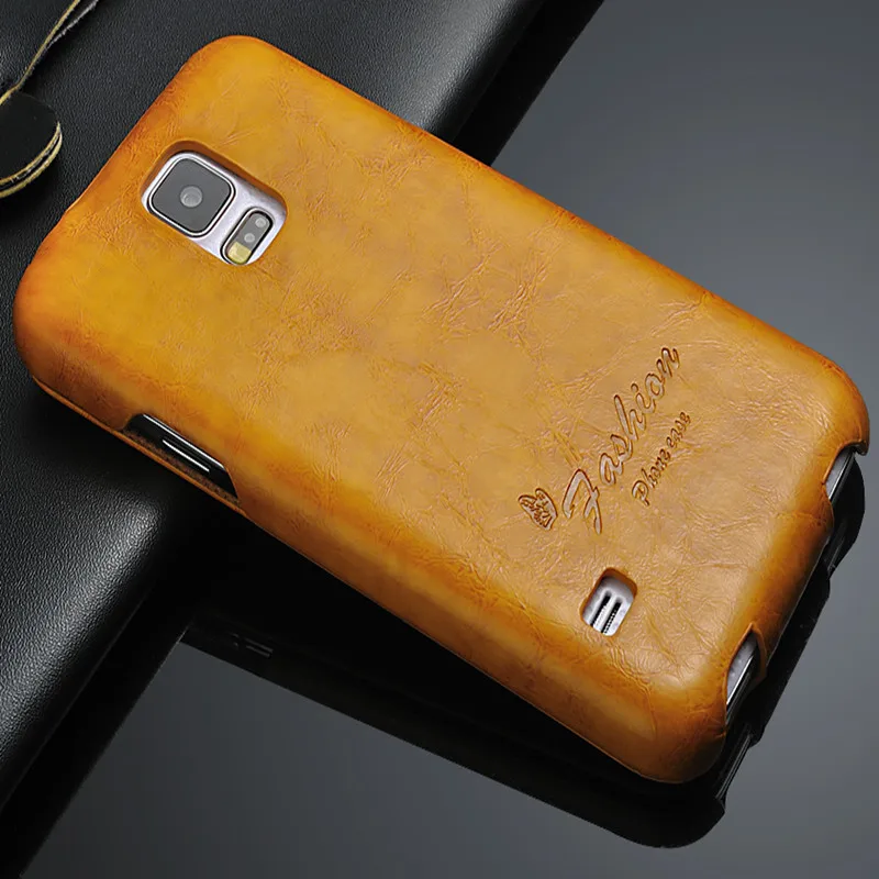 Чехол-книжка из искусственной кожи в стиле ретро с масляной воском для Samsung Galaxy S5