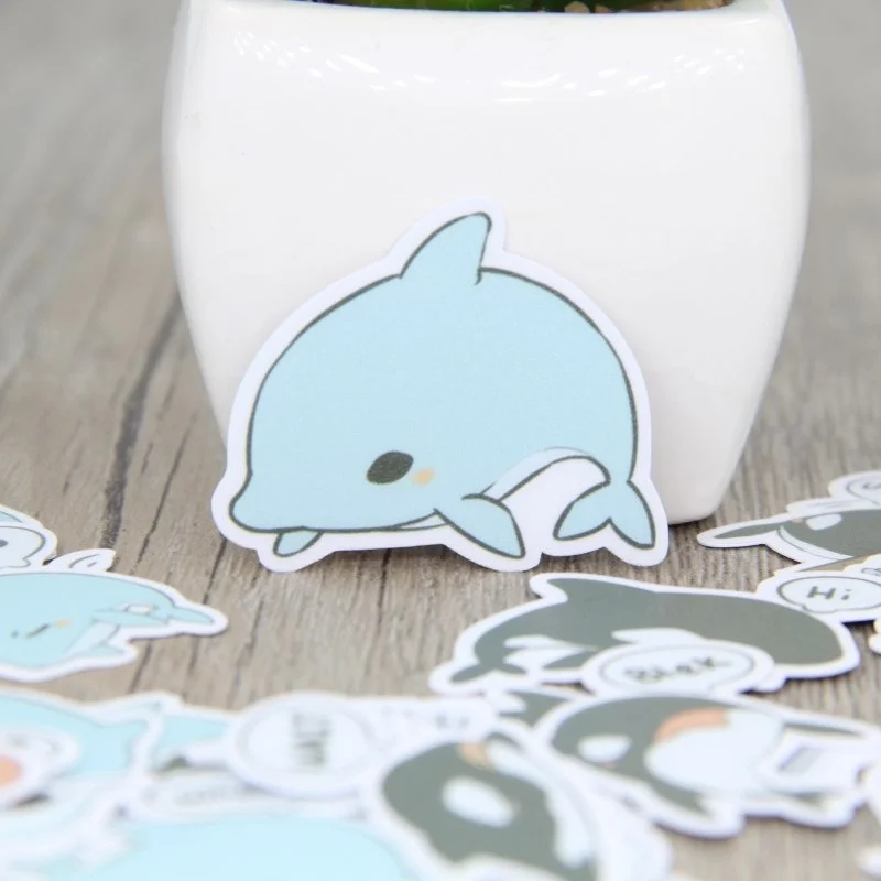 40 шт. Стикеры для скрапбукинга с изображением китов|Канцелярские наклейки| |