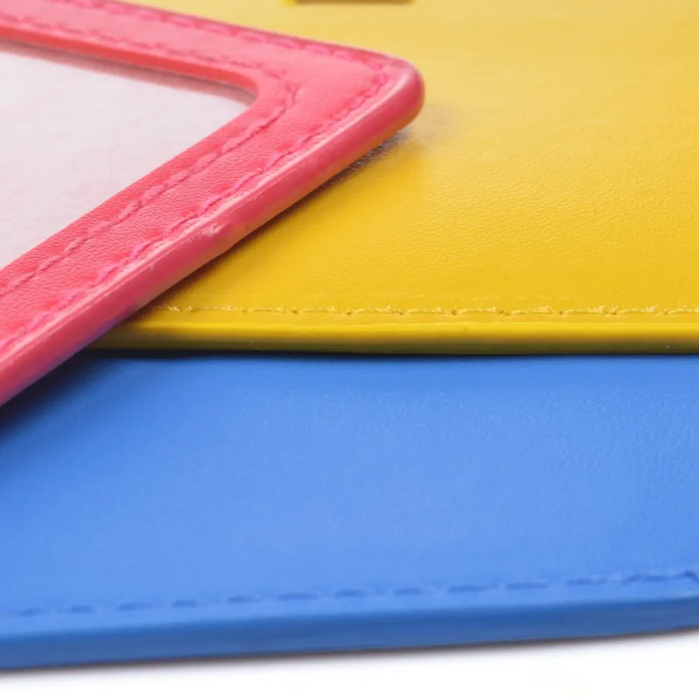 Бейдж из искусственной кожи в горизонтальном стиле 7 шт.|card badge holder|badge holderid card holder |