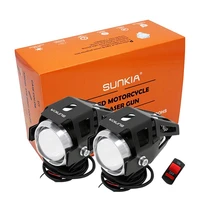 2pcslot hausnn high power 125w motorcycle projector headlight u5 3 modes 3000lm motorbike head fog lamp free shipping