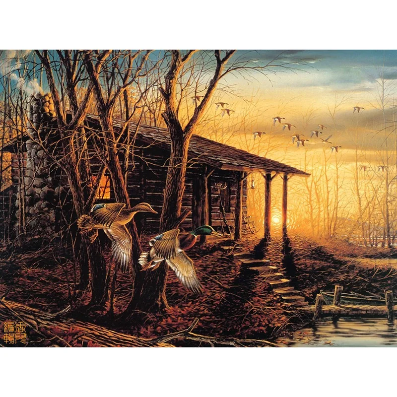 

Full square/Round drill Diamond embroidery Sunset Cottage 5D DIY diamond Painting Cross Stitch Rhinestone Mosaic D27