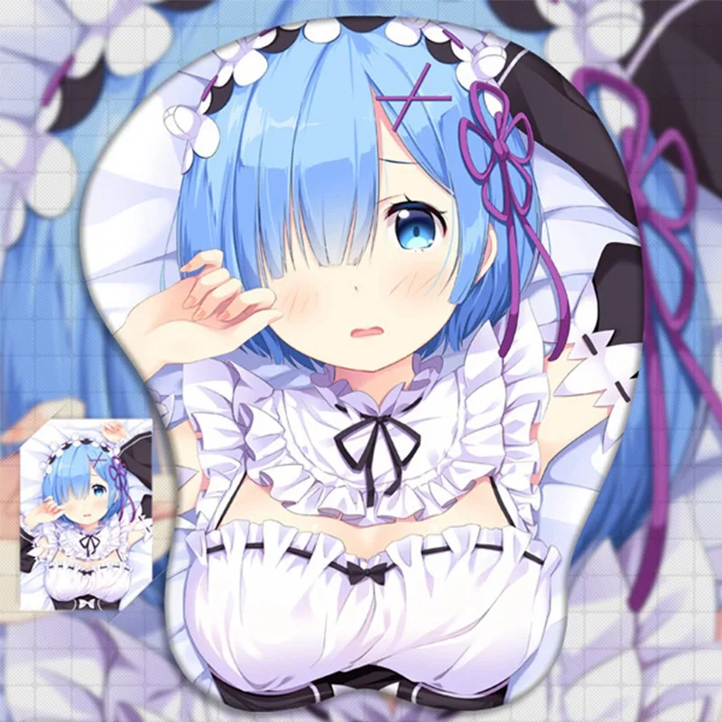 Большой размер аниме 3D Oppai коврики для мыши с подставкой для запястья Размер 39*32*5 см