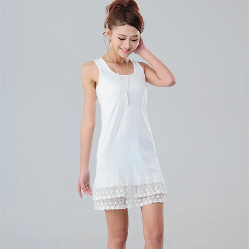 Платье туника женское кружевное выше колена из эластичного хлопка|tank dress|dress for